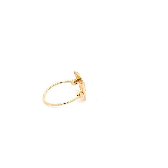 18K Yellow Gold Ring Butterfly  1.40 grams Size 4.5 - Picture 8 of 8